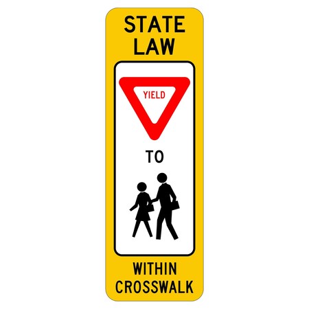 Sign Solutions Usa 36 in Height, 12 in Width, Aluminum, Vertical Rectangle DUS08DYL1236R1-6b